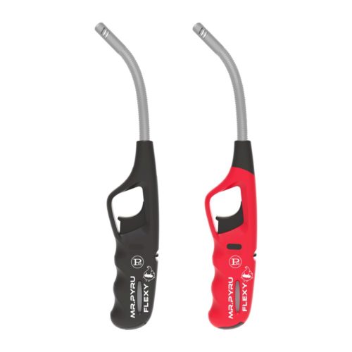 <p style="font-size: 180%">MR.PYRU FLEXY</p> Accendigas con beccuccio flessibile ricaricabile con blocco di sicurezza e valvola di regolazione della fiamma